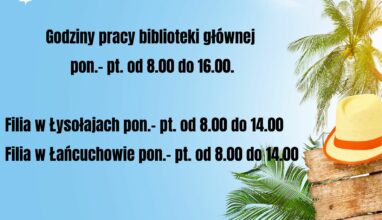Harmonogram pracy biblioteki w okresie wakacji